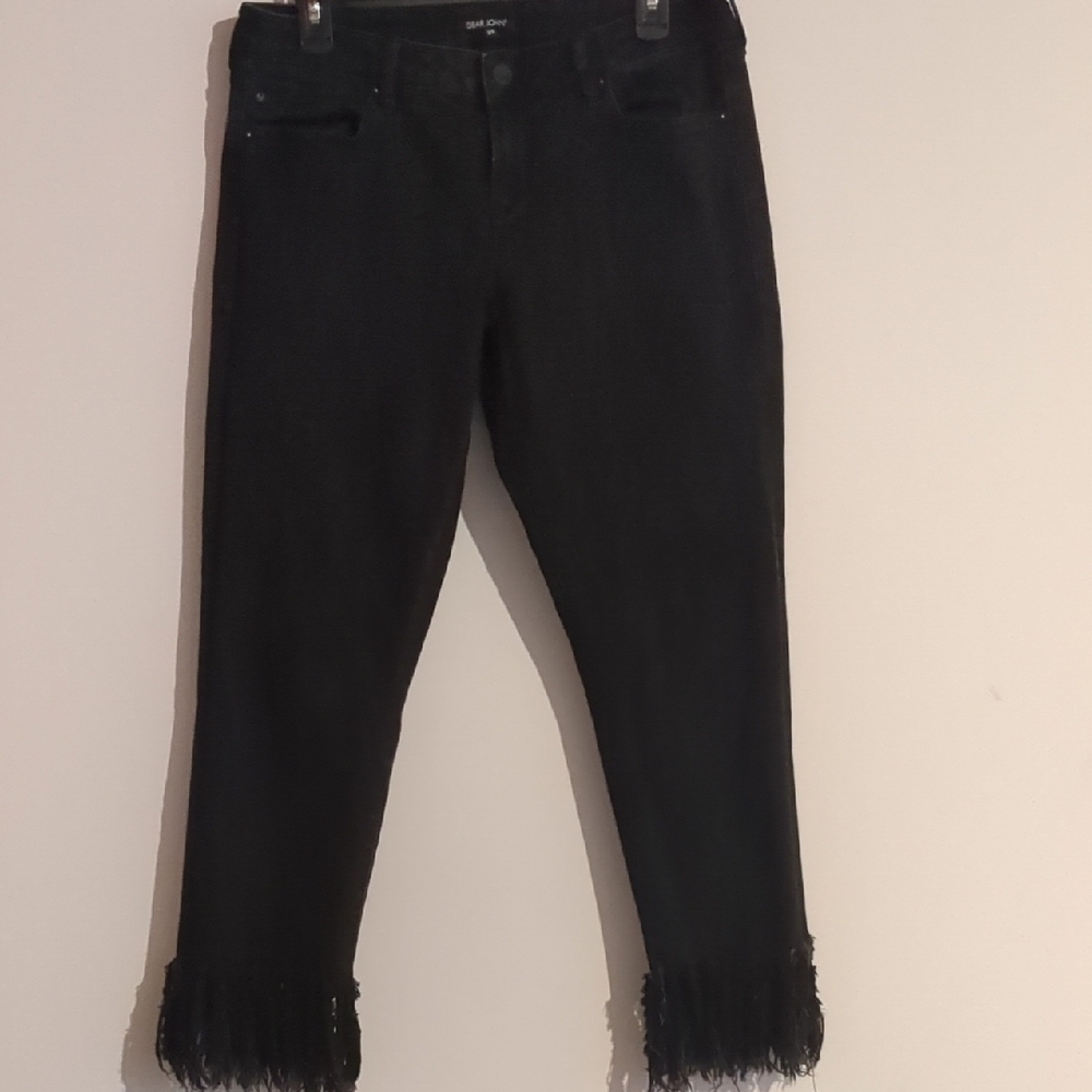 Black Fringed Women's Jeans